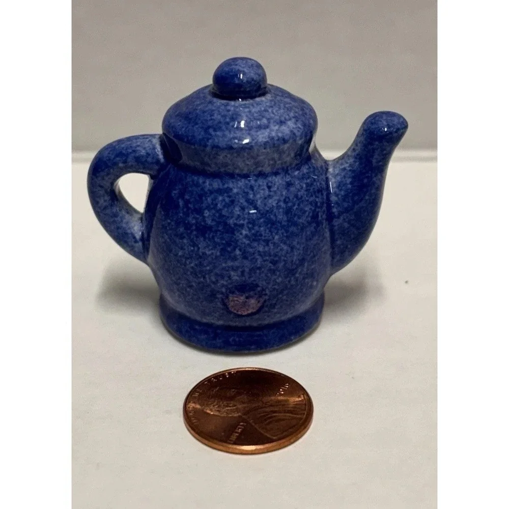 Enesco Tea Pot and jar with handle Cs‎ mini set of 2